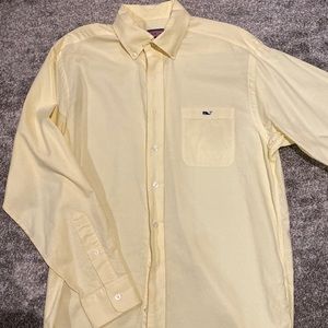 Vineyard Vines Tucker Shirt Button Down Light Yellow Size Medium